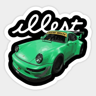 RWB 911 0964 TURBO ILLEST WIDEBODY high performance sports car German automobile STANCED FATLACE HELLAFLUSH Sticker